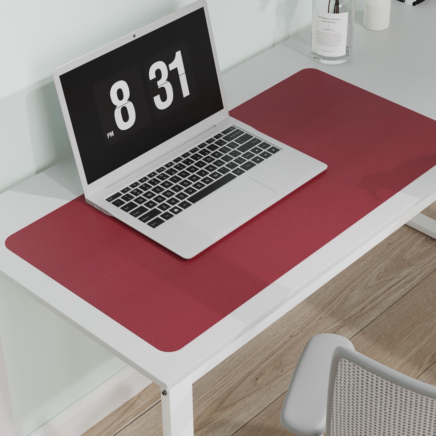 Wine Red Plastic Table Cover Protector for Dining Room Use