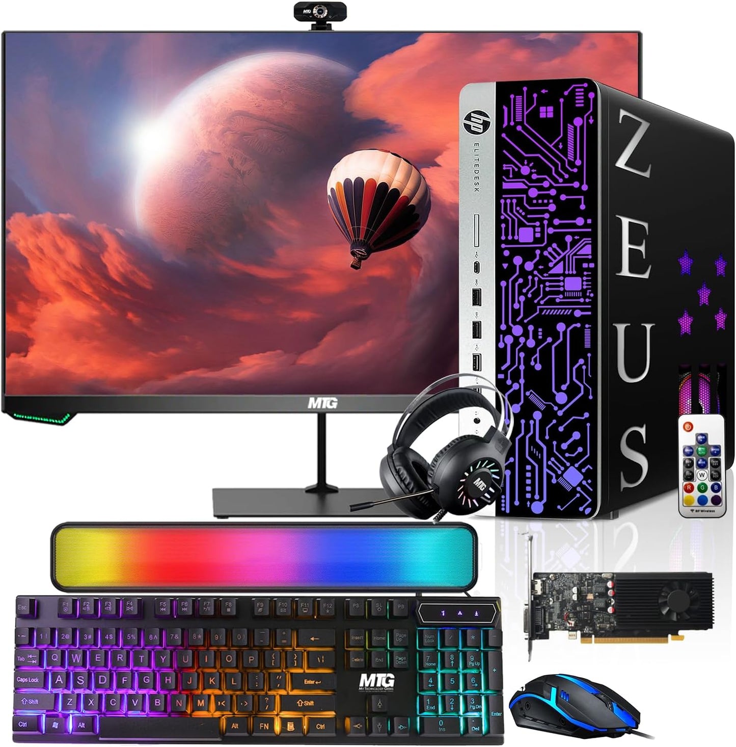 HP G3 Gaming Desktop PC with Intel i7 and RGB Gaming Kit