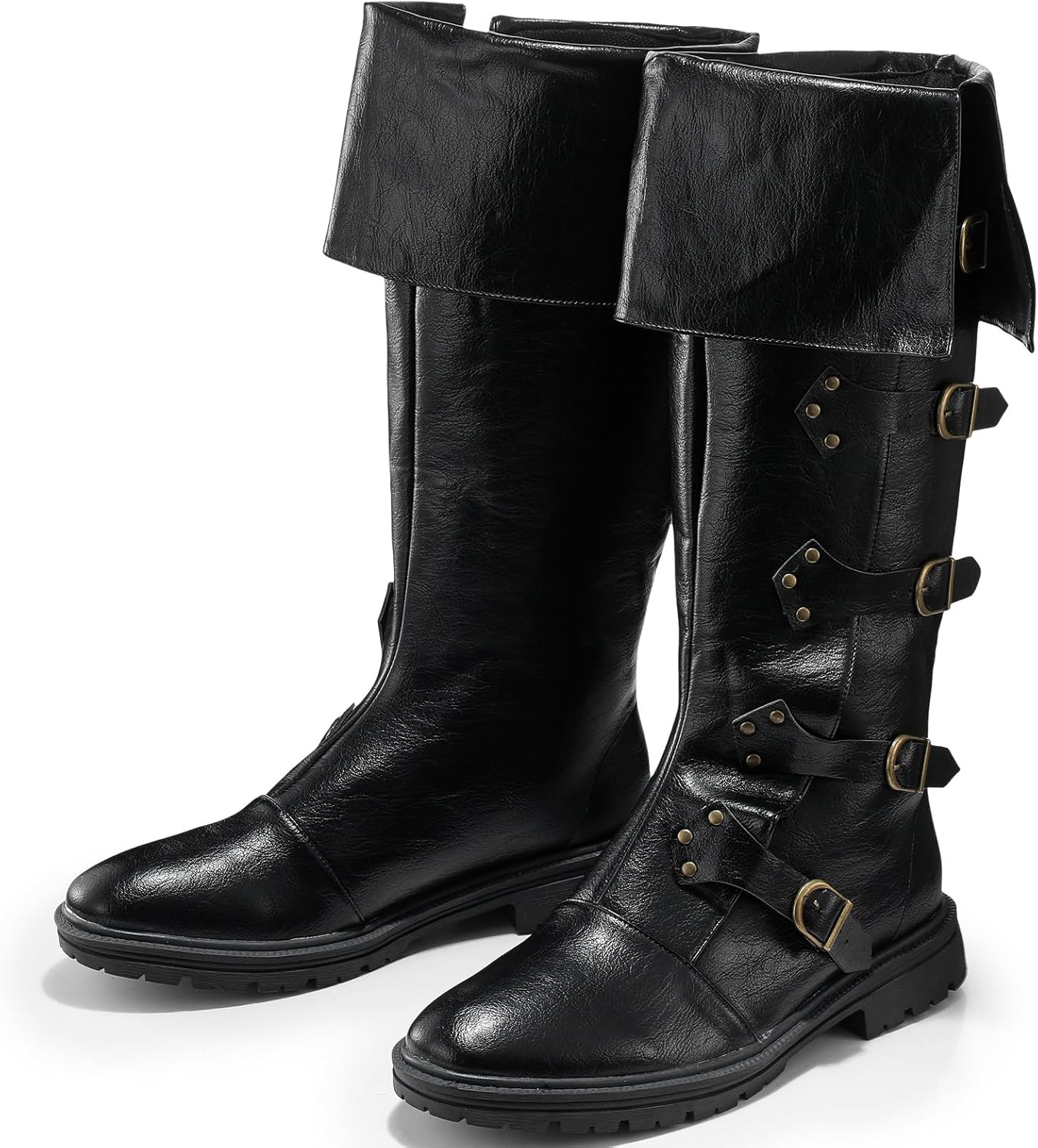 Jiuguva Medieval Pirate Boots for Men - Perfect for Cosplay