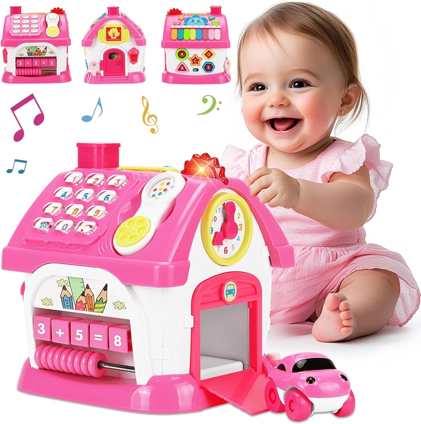 Aitbay 8-in-1 Musical House: Montessori Toddler Toy