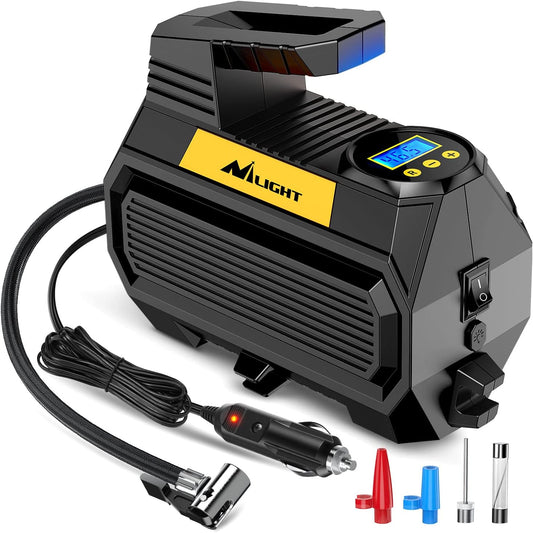 Portable 150 PSI Tire Inflator with LED Light