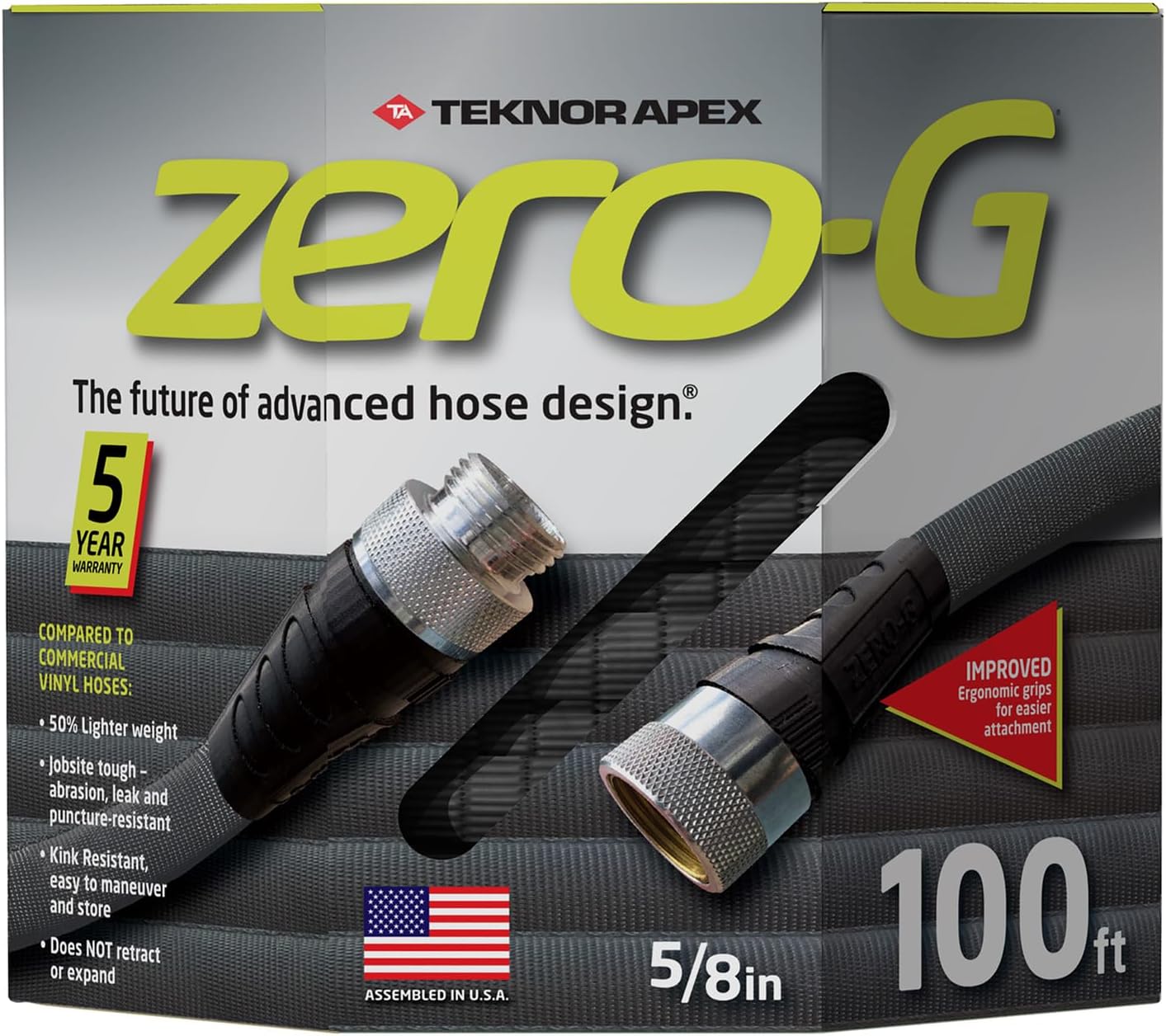 zero-G 4001-100 Garden Hose, 5/8in x 100ft - Lightweight & Durable