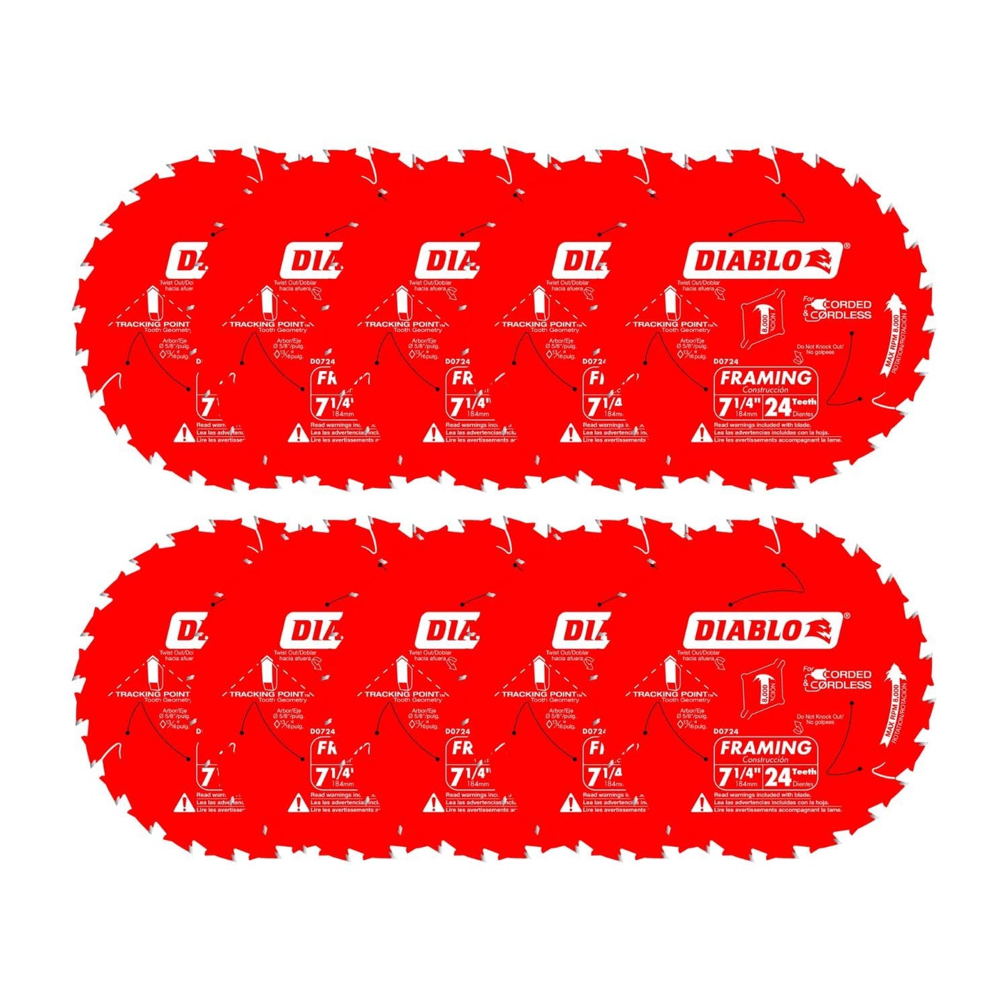 Diablo Framing Saw Blade for Wood - 7-1/4in Thin Kerf