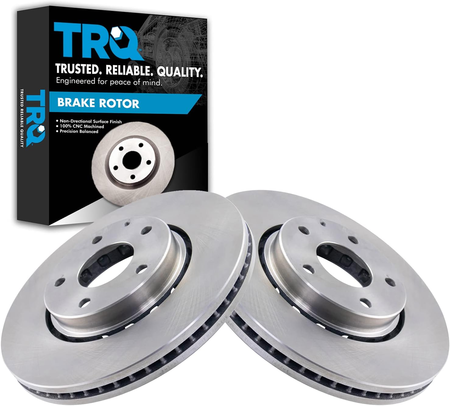 TRQ Front Brake Rotors Set Vented for 2016-2024 Mazda CX-5