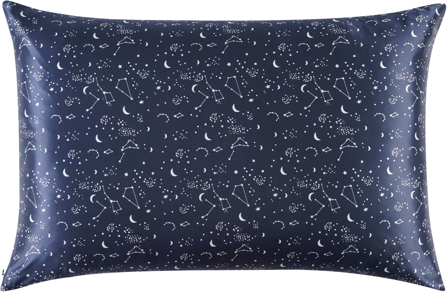 Luxury Silk Pillowcase for Beauty Sleep - Navy Floral Design