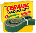 6 Pack 2 x 72 in Zirconia Ceramic Sanding Belts Kit - Heavy Duty