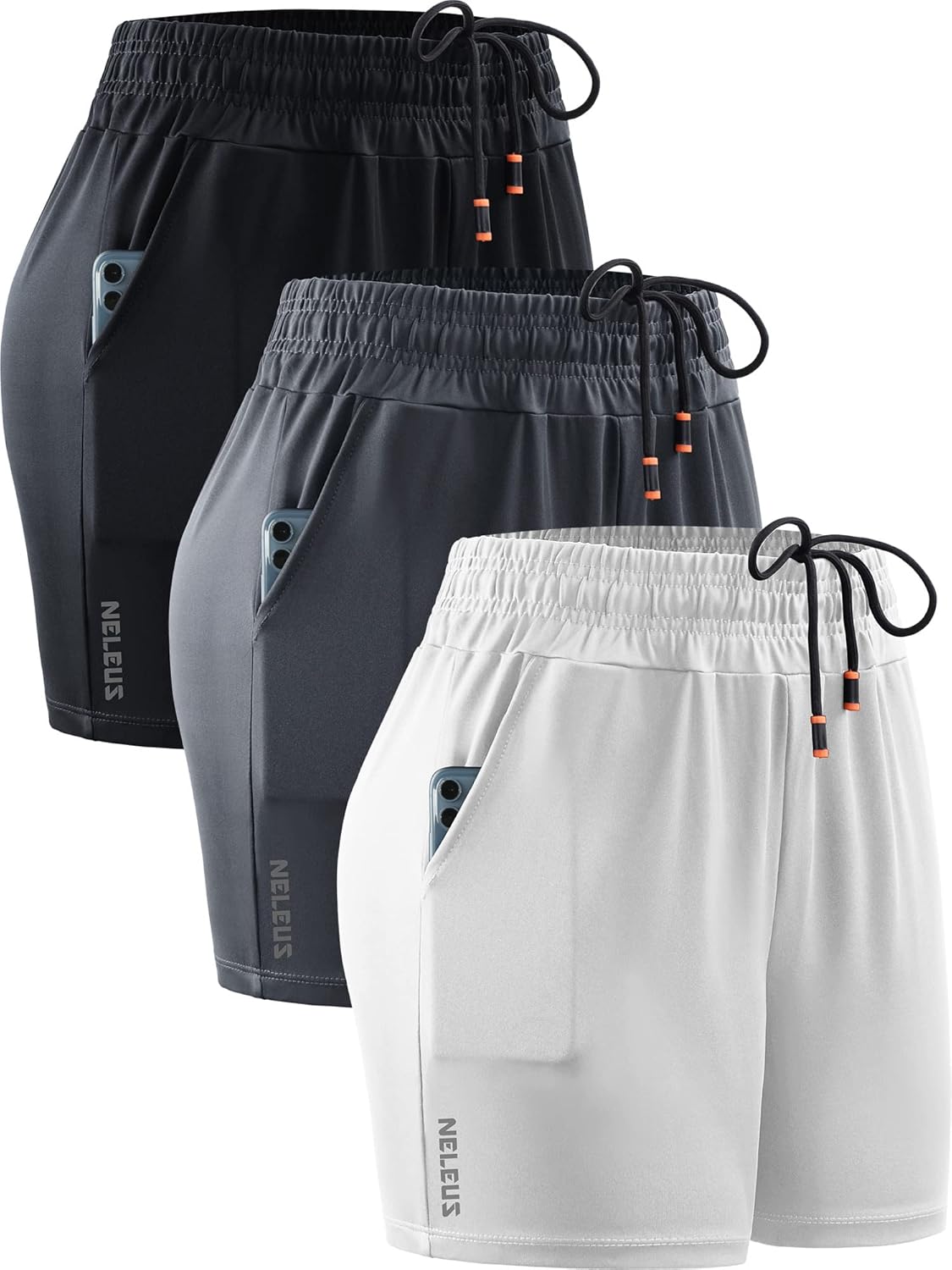 NELEUS Women's Lightweight Running Shorts for Yoga and Fitness