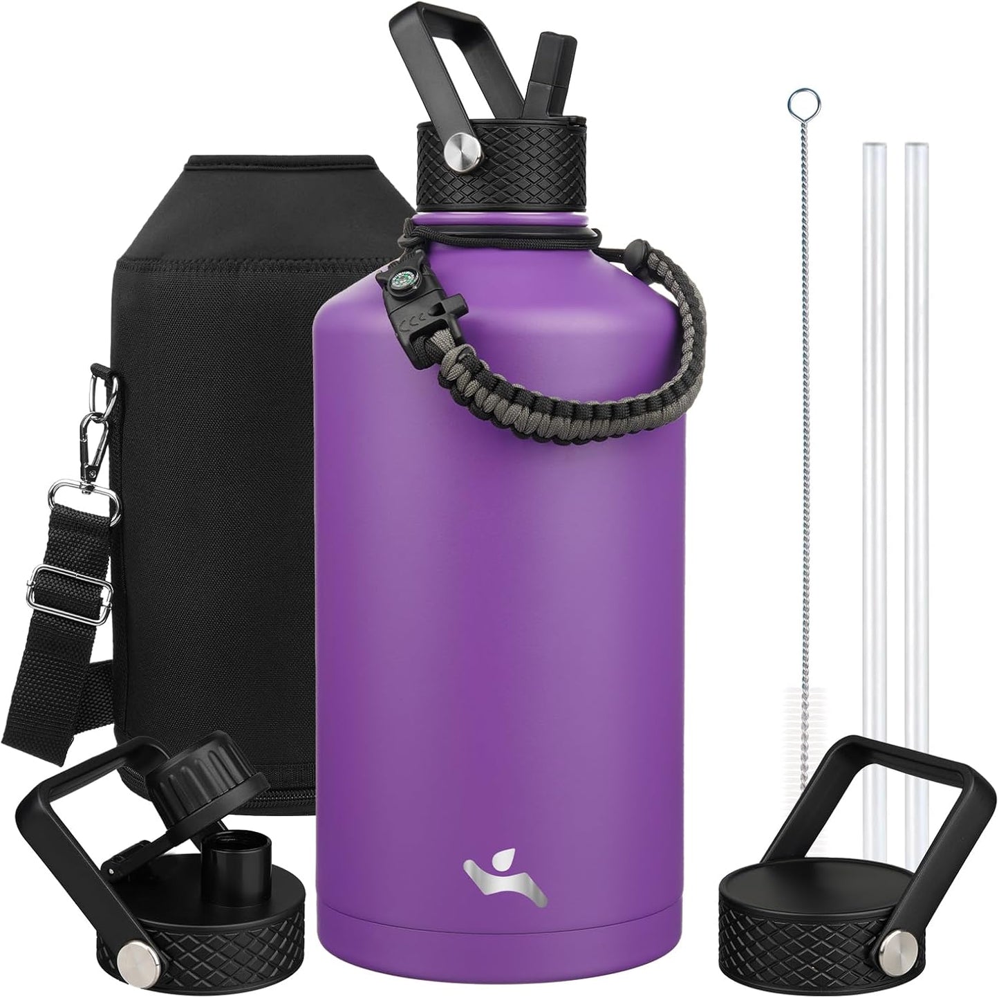 Gallon Insulated Water Bottle with Straw for All-Day Hydration