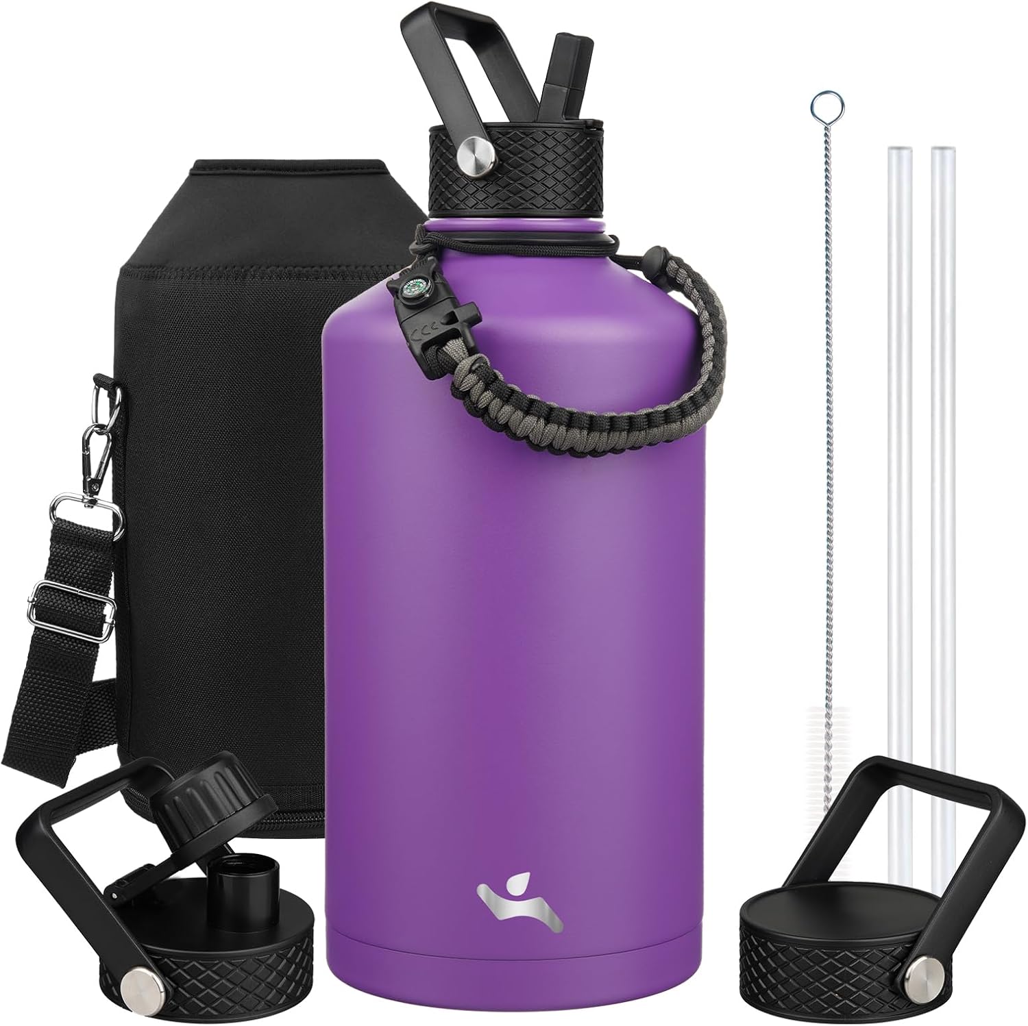 Gallon Insulated Water Bottle with Straw for All-Day Hydration