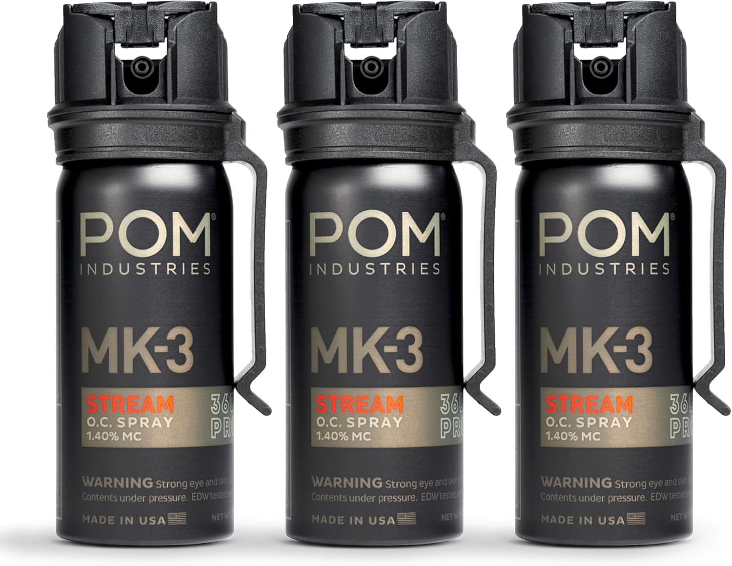 POM MK3 Pepper Spray with Maximum Police Strength and UV Dye