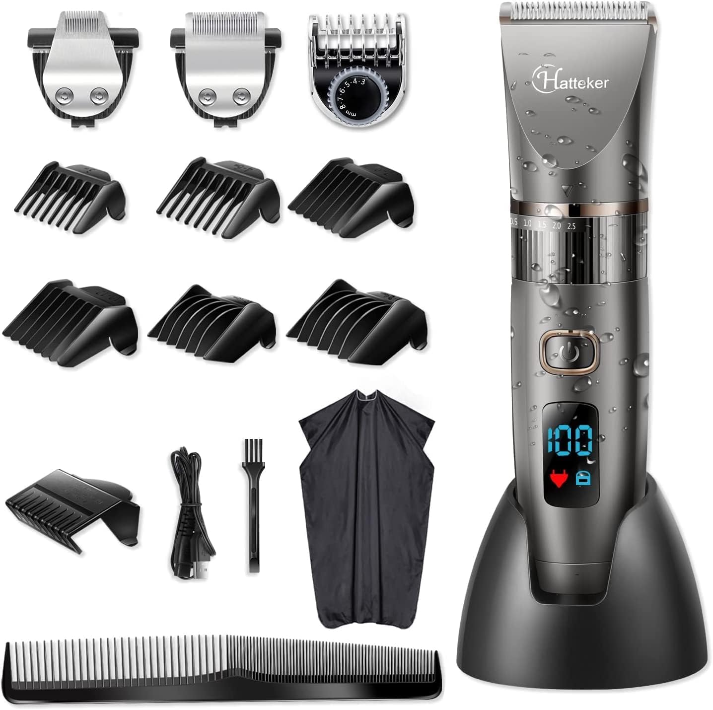 Hatteker Beard Trimmer for Men - Professional Hair Clipper