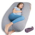 QUEEN ROSE Pregnancy Pillow U Shaped Maternity Body Pillow - Cooling