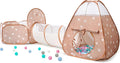 3 in 1 Pop Up Kids Play Tent with Tunnel and Ball Pit - Indoor/Outdoor