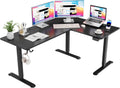 L Shaped Standing Desk 63 x 48 in with Electric Height Adjustment
