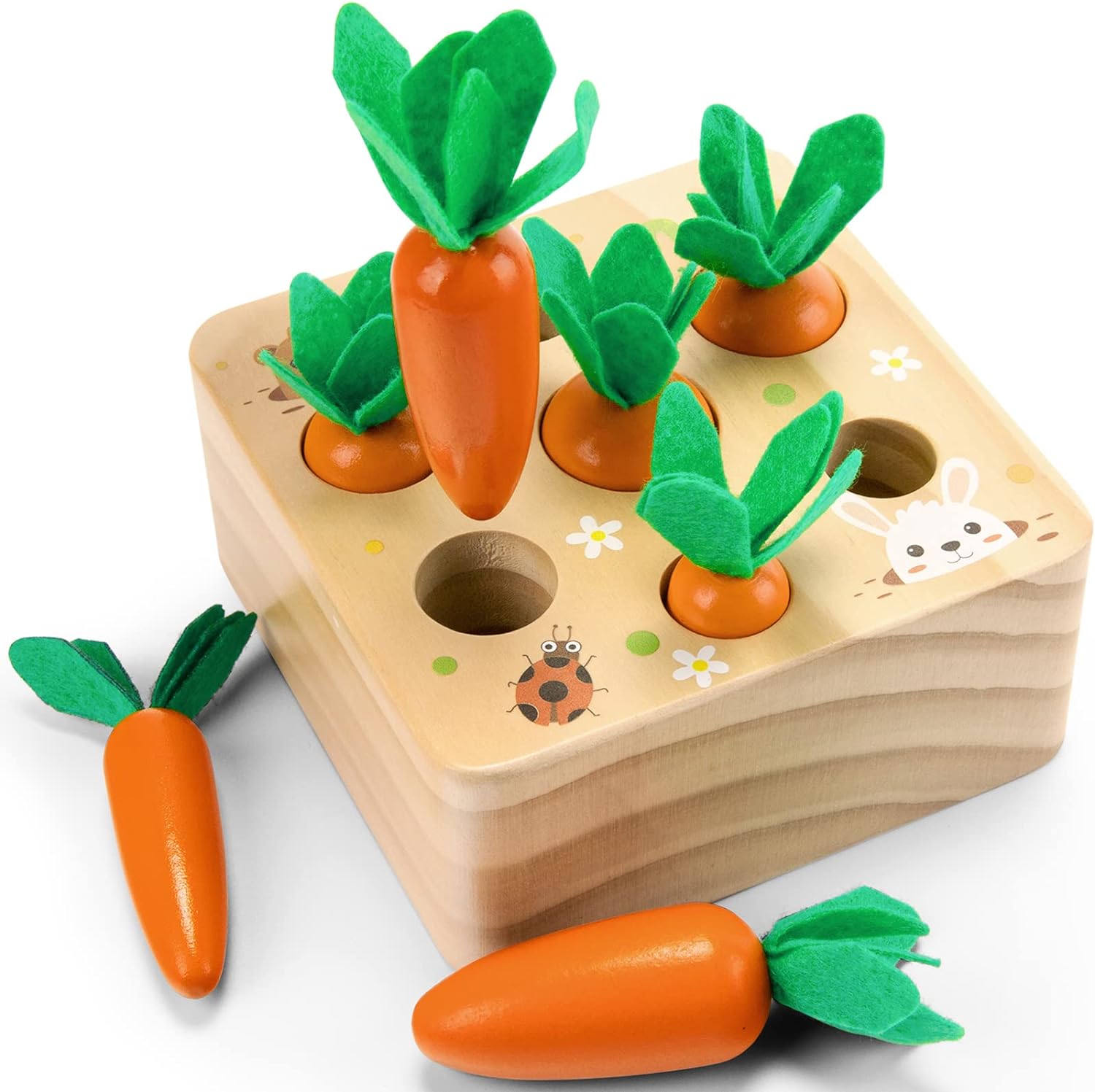 Montessori Carrot Harvest Game: Shape Sorter