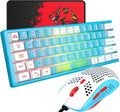 60% Gaming Keyboard and Mouse Combo - Compact RGB Mechanical Feel