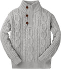 Kingdenergy Kids Turtleneck Cable Knit Sweater - Warm Fall/Winter