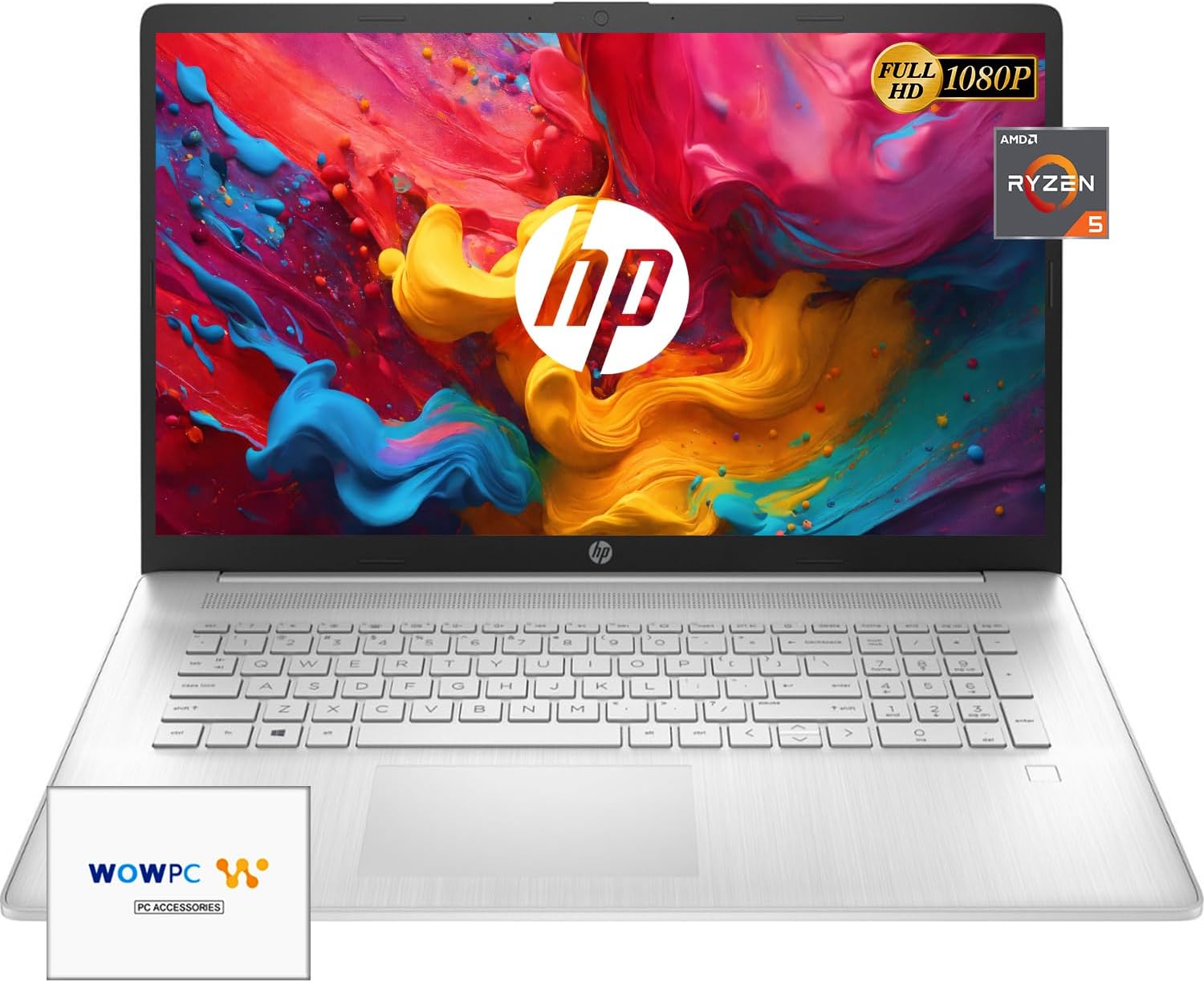 HP 2024 New 17 inch Laptop with AMD Ryzen 5 5500U Processor