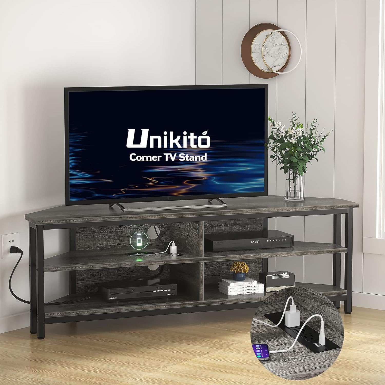 Unikito Corner TV Stand: Stylish Space-Saving Solution