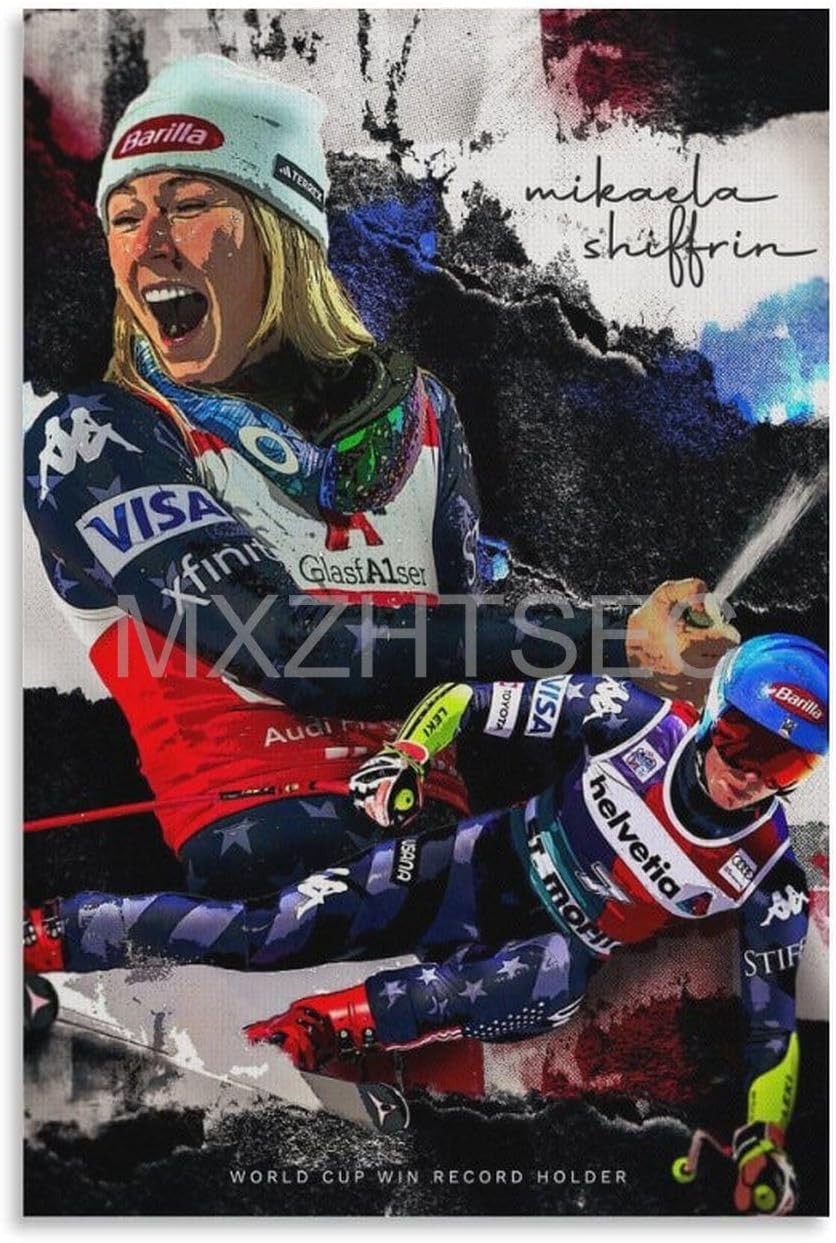 Motivational Ski Queen Canvas Poster 12x18