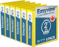 Easyview Premium 3-Ring Binders 2 in Pack of 6 - Clear-View, Round