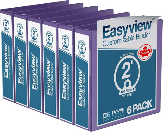 Easyview Premium 3-Ring Binders for School or Office Use