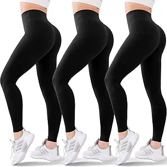 High Waisted Leggings for Women - Soft Tummy Control Pants