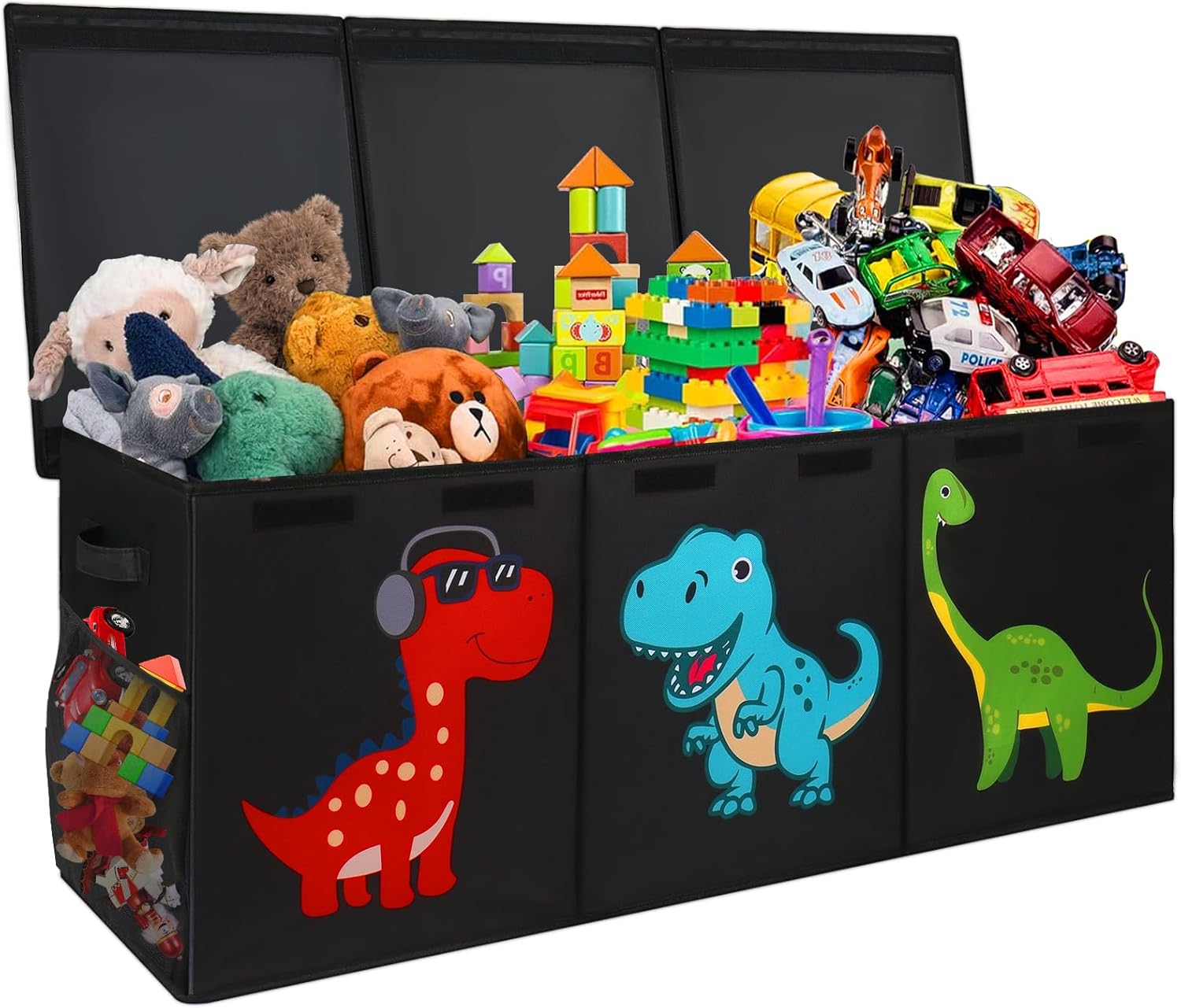 Extra Large Toy Box Chest for Kids - Sturdy Dinosaur Storage