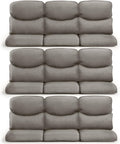 Grey/Crescent 9-Piece Patio Cushion Set - Deep Seat Comfort