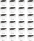 Sterilite 24-Pack ShelfTote Clear 50 Quart Stackable Storage
