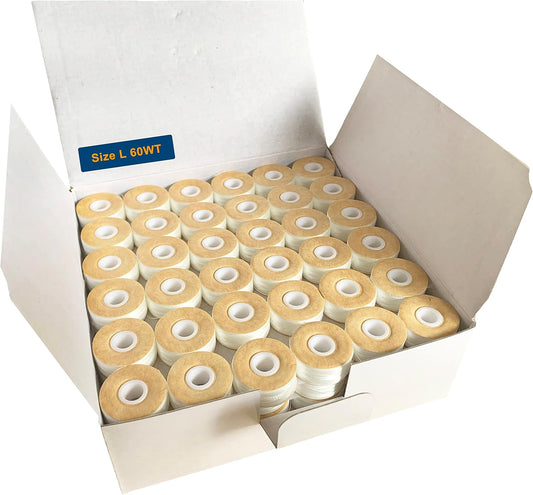 HimaPro 144 White Prewound Bobbins - Perfect for Embroidery