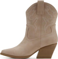 Women Western Bootie Pointe Toe Low Heel Wide Fit Available Women's