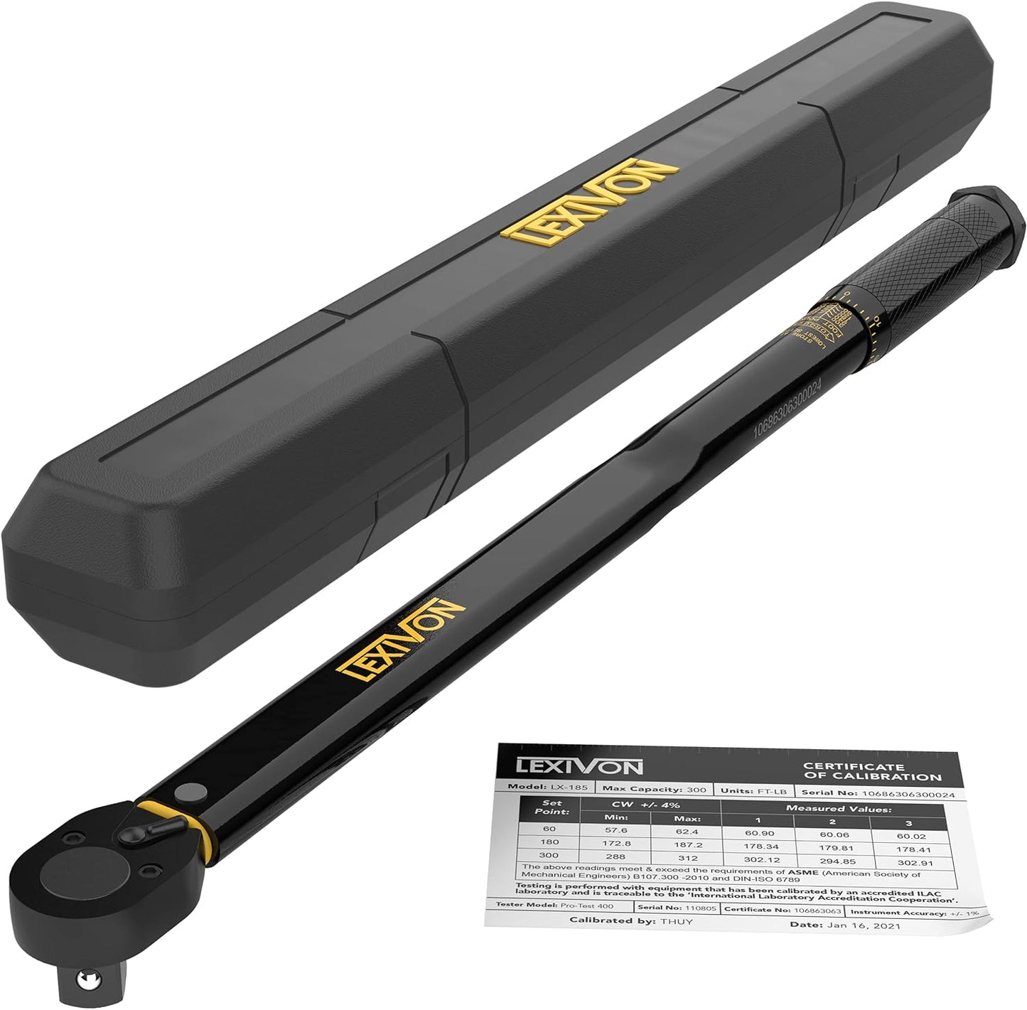 LEXIVON 3/4-Inch Drive Click Torque Wrench for Precision Work