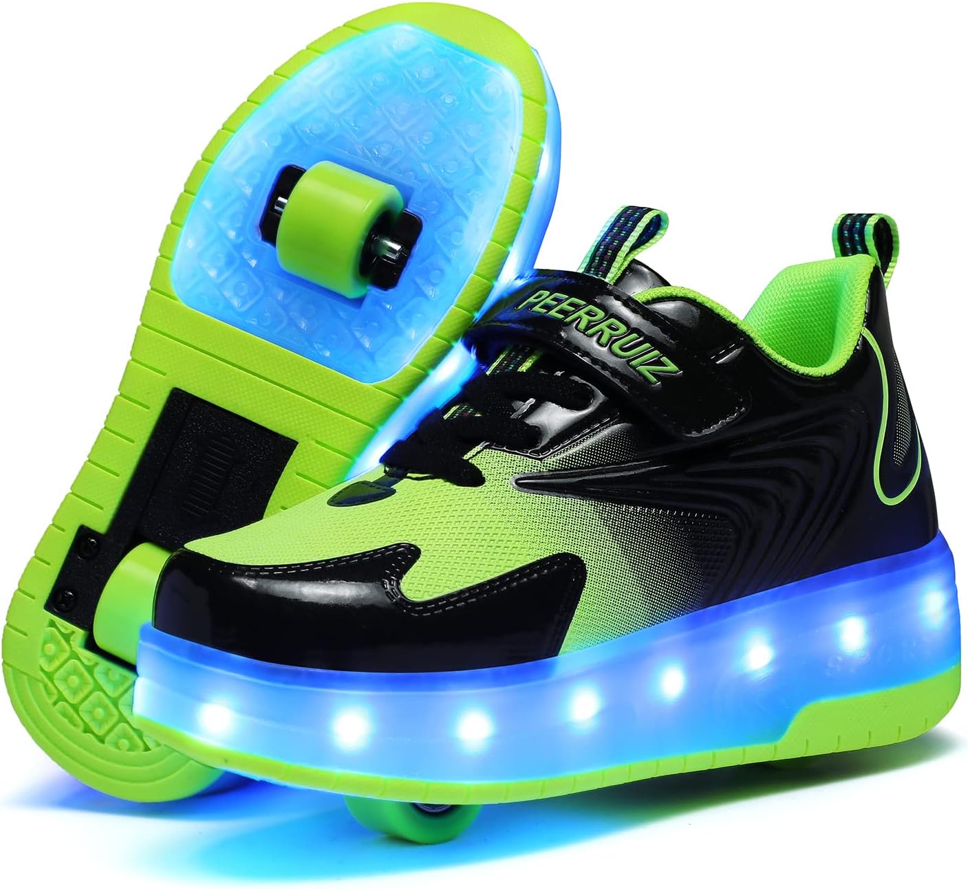 BFOEL Rechargeable Roller Shoes with LED Lights for Kids Fun