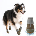 Dog Booties Brown Size 6 for 52-68 lbs - Waterproof Paw Protectors