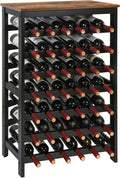 VASMIA 42 Bottles Bamboo Wine Rack 7-Tier - Rustic Storage Shelf