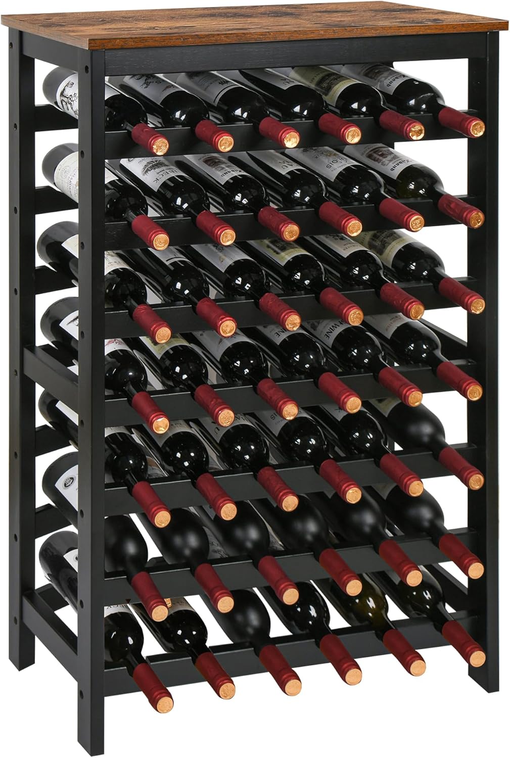 42-Bottle Bamboo Wine Rack for Elegant Home Storage Solutions