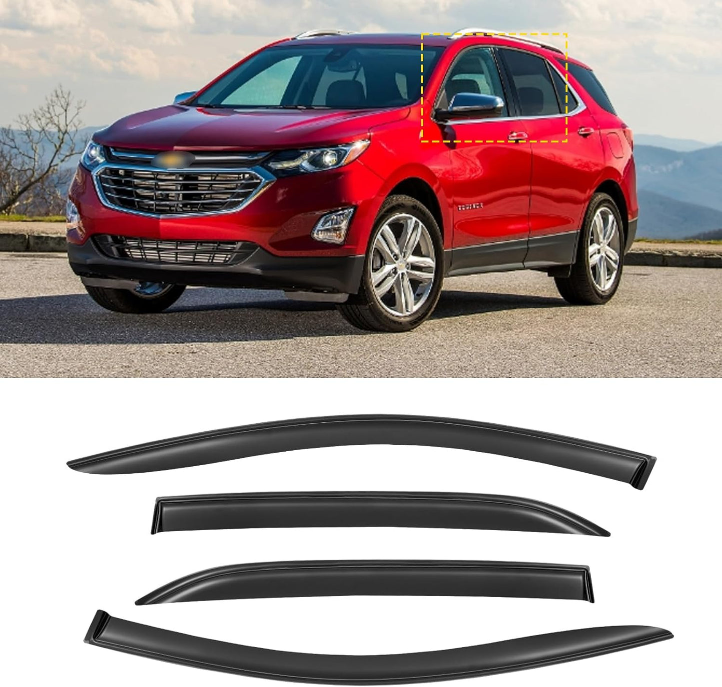 Window Visors for Chevy Equinox 2018-2024 - Rain Guards Shields