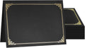 Certificate Holders Black 50 Pack - Gold Foil Border, Heavy Duty