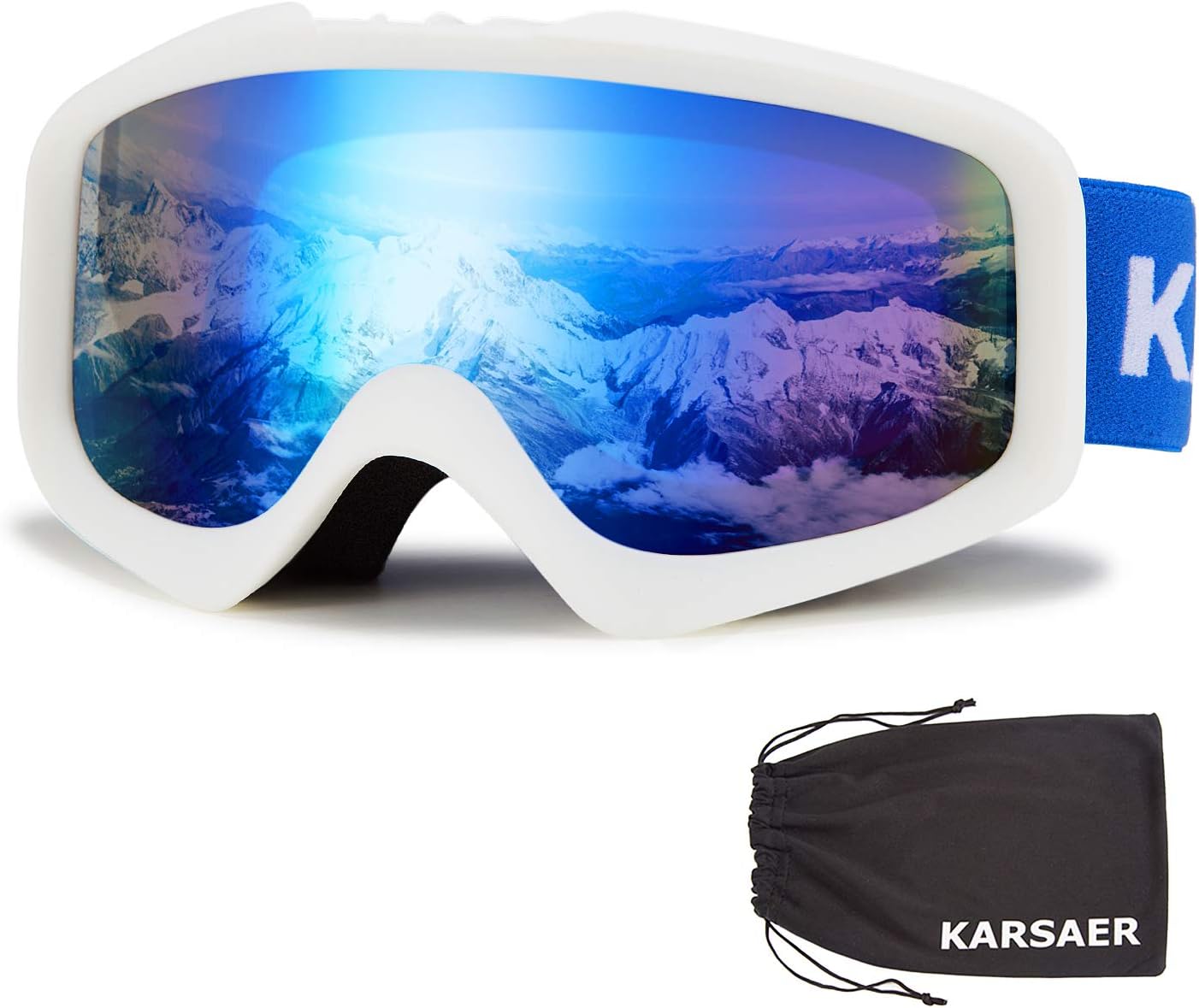 Karsaer Anti-Fog Ski Goggles: UV Protection OTG
