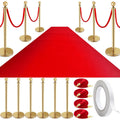 Pelopy Stanchion Posts Velvet Ropes and Red Carpet Set - Event Queue