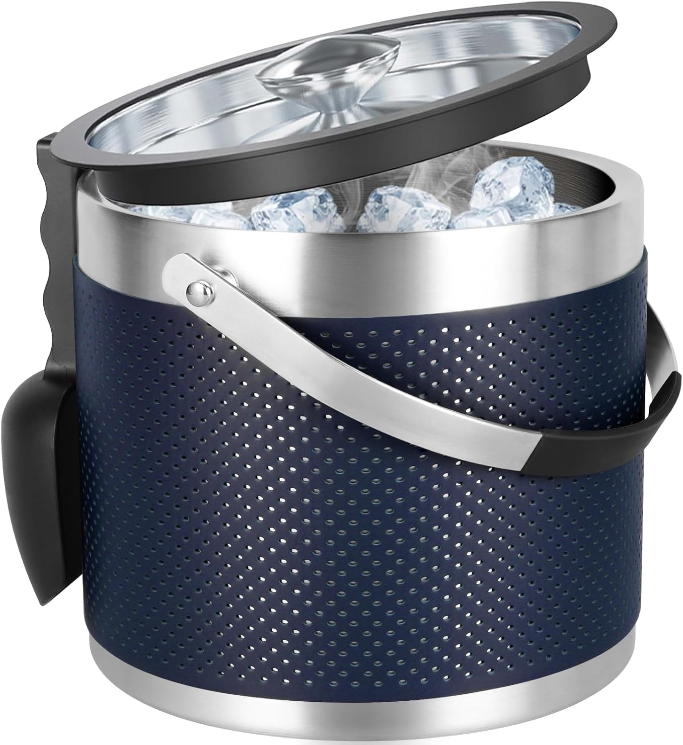 3Quart Insulated Stainless Steel Ice Bucket for Parties and BBQs