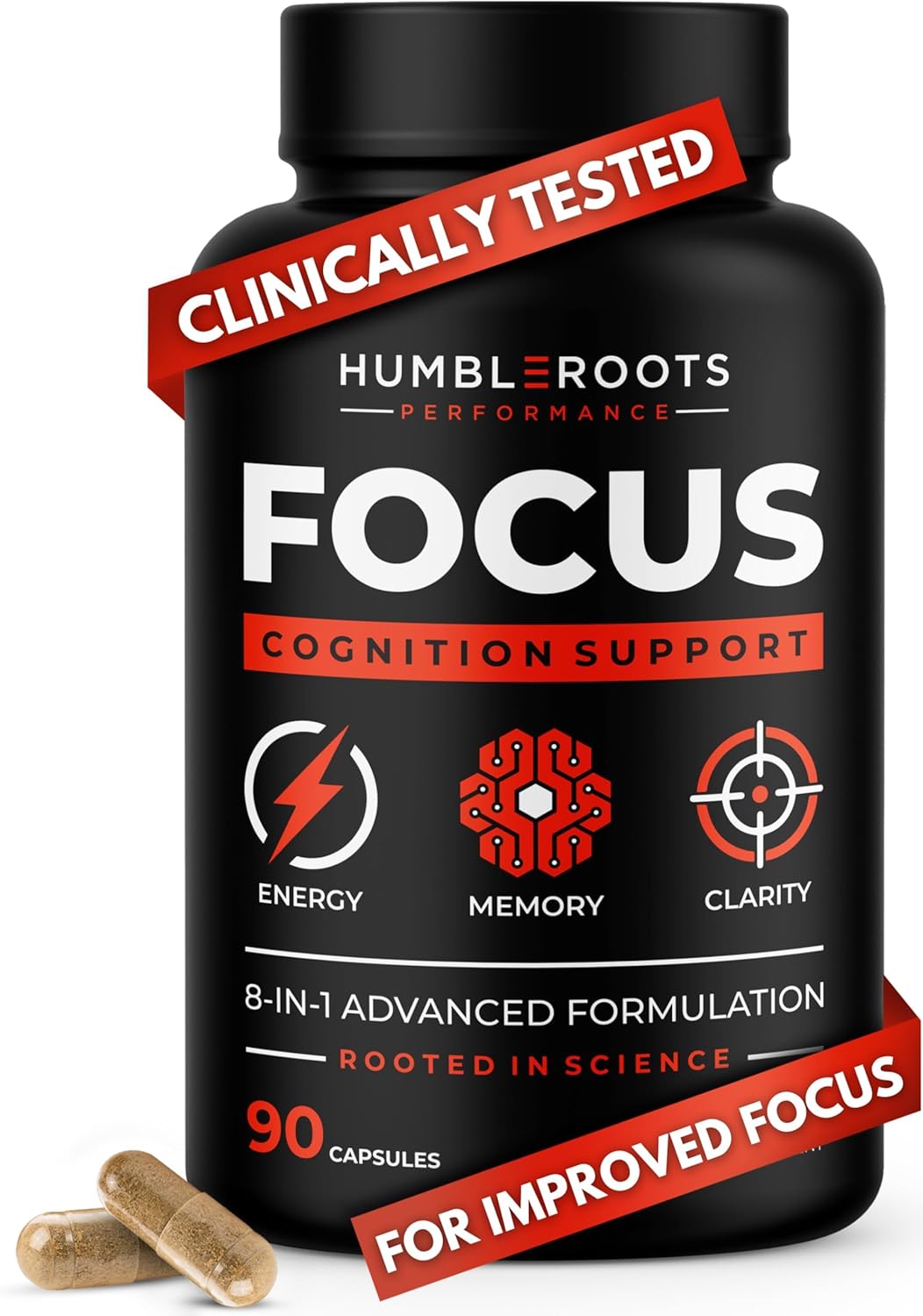 Focus, Energy & Memory Boost | 8-IN-1 Nootropic