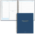 Undated Daily Planner for Organization - Large Spiral Workbook