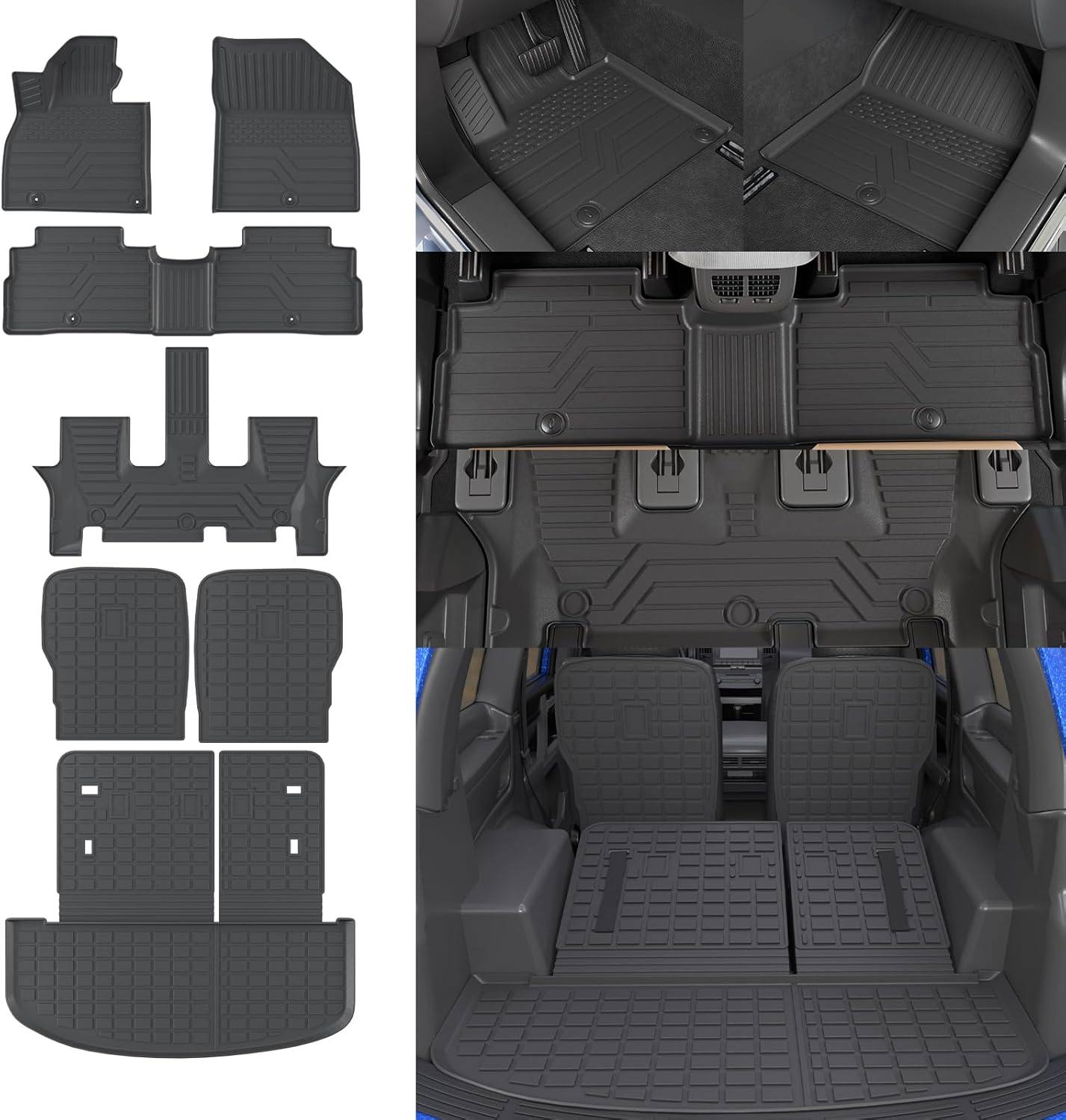 Rongtaod Floor Mats for 2020-2025 Kia Telluride 7 Seats