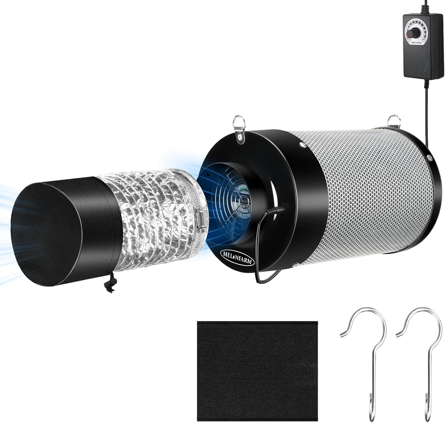 MELONFARM 12-Speed Air Filtration Kit for Grow Tents