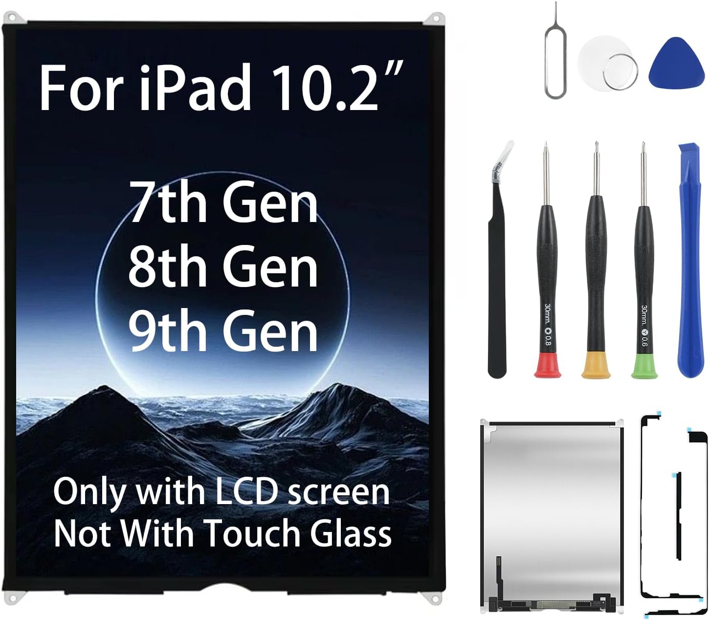 iPad 7th 8th 9th Gen 10.2in LCD Screen Replacement Display Kit