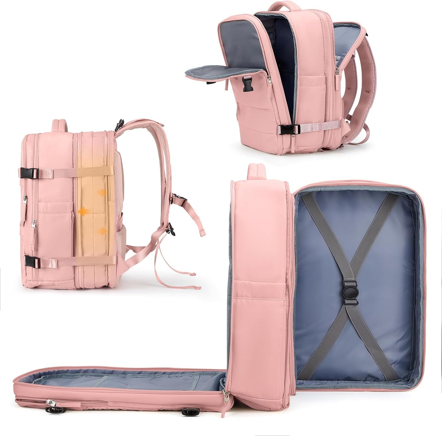 Large Travel Backpack for Women and Men - Expandable Rucksack