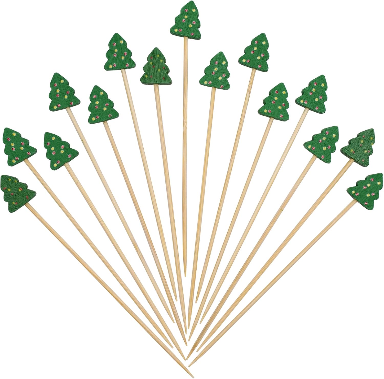 Christmas Cocktail Picks 100ct - Festive Garnish Sticks