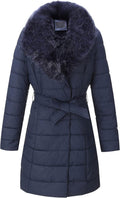 Bellivera Women's Winter Puffer Jacket - Warm Mid-Length Parka